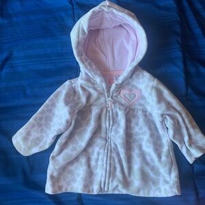 Pink and Cream Hooded Baby Jacket